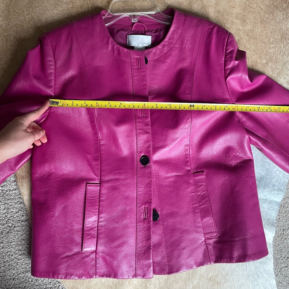 Pink Leather Jacket - Picture 5 of 6